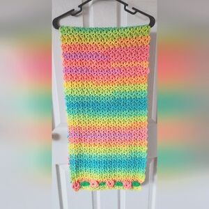 NWOT - Colorful hand crocheted scarf